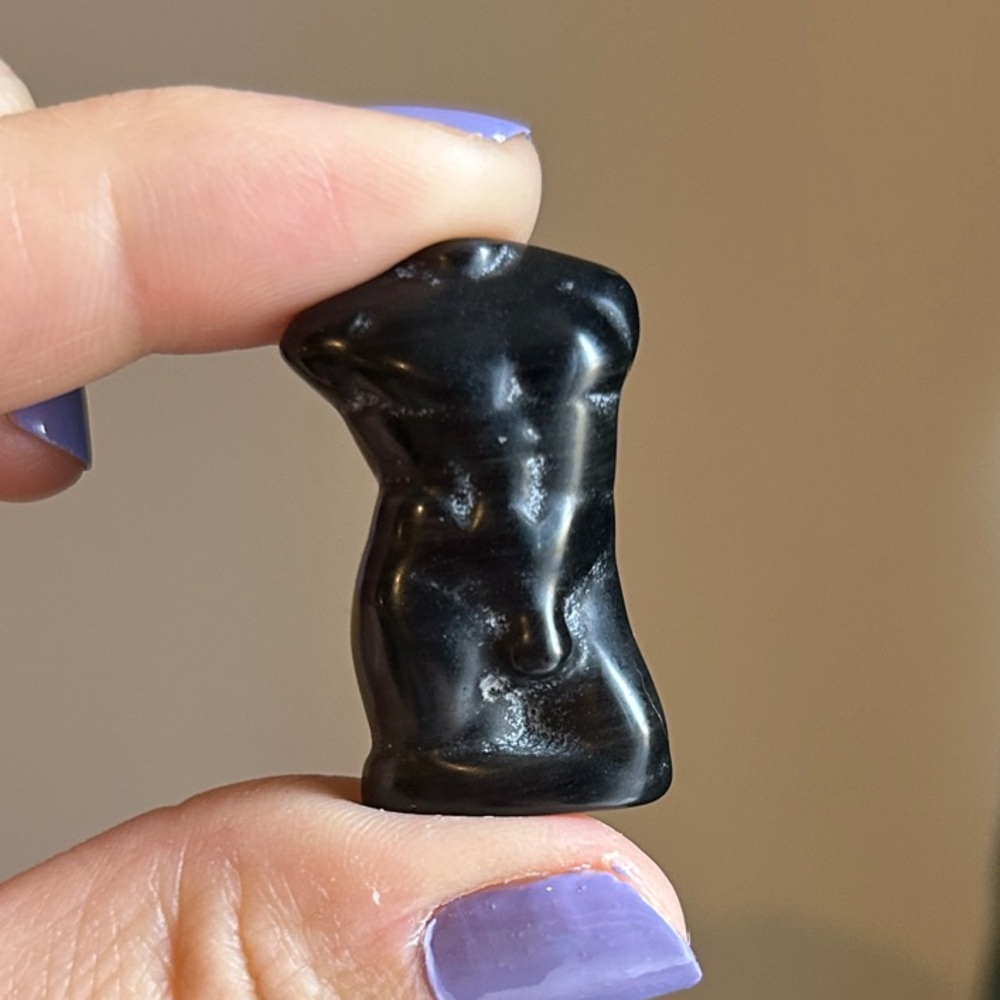 Mini Obsidian Male Torso Crystal